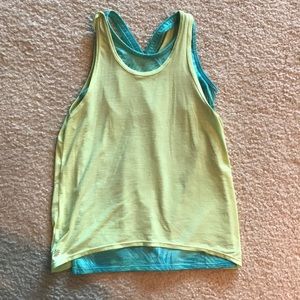 Athleta girls layered tank size medium 8/10